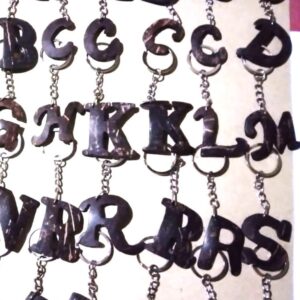 Craved Coconut Shell Letter Keytag